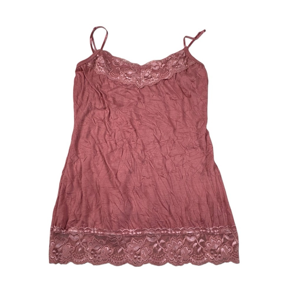 Vintage Y2K Lace Cami Tank Small Pink Babydoll Bella Swan Maurice's - Picture 1 of 6